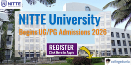 NITTE University Begins UG PG Admissions 2026  Register now